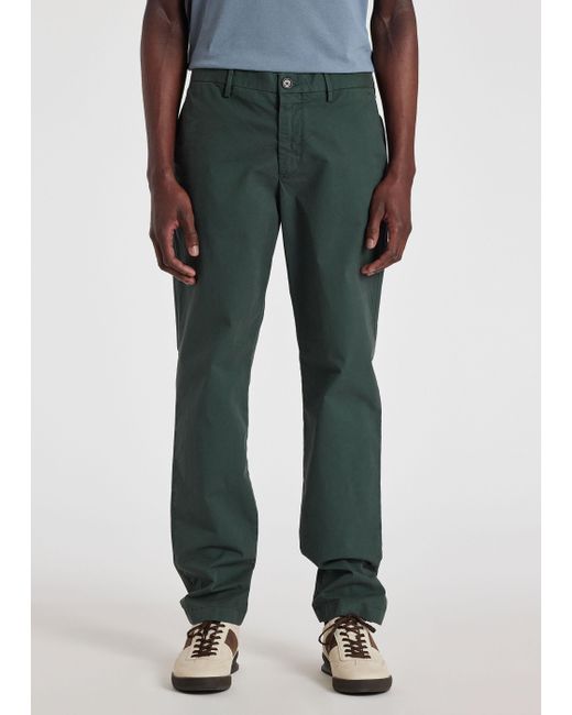 Paul Smith Green Mens Mid Fit Clean Chino for men