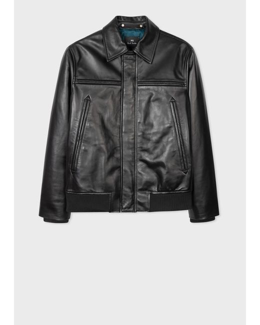 PS by Paul Smith Black Mens Jacket Leather for men