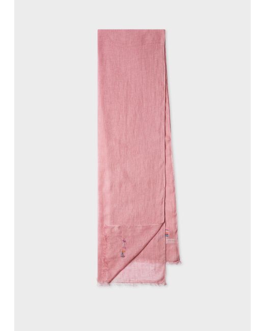 pink linen scarf