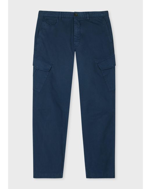 Paul Smith Blue Broad Stripe Zebra Cargo Trousers for men
