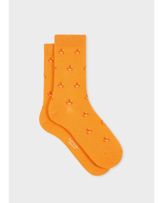 Paul Smith Orange 'Duck' Socks