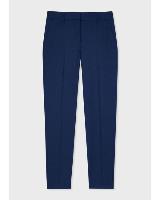 Paul Smith A Suit To Travel In - Dark Blue Wool Tapered-fit Trousers