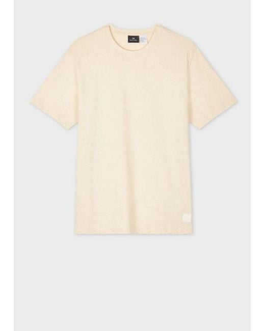 Paul Smith Natural Marl Cotton-Linen T-Shirt for men