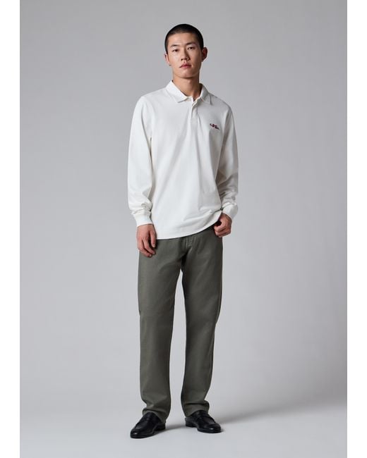 Paul Smith Gray Ps Logo Rugby Top for men