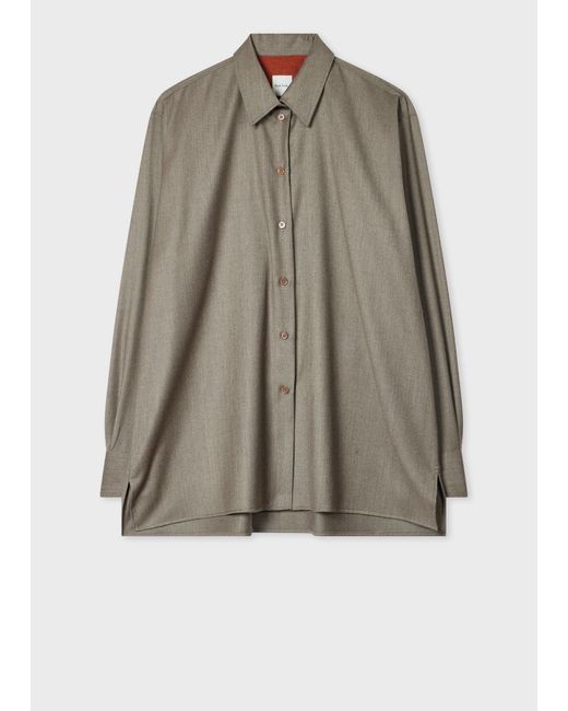 Paul Smith Brown Cashmere-Blend Shirt
