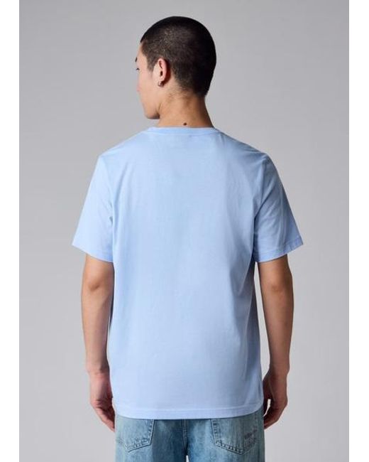 Paul Smith Blue Pale Organic-Cotton 'Patch Zebra' T-Shirt for men