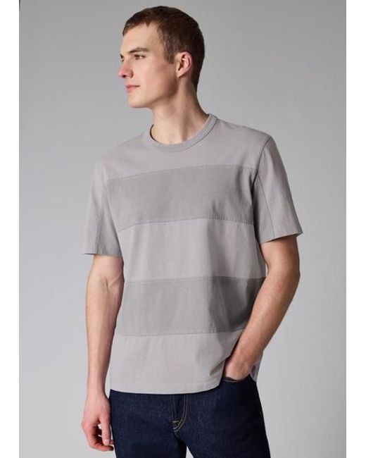 Paul Smith Gray Block Stripe T-Shirt for men