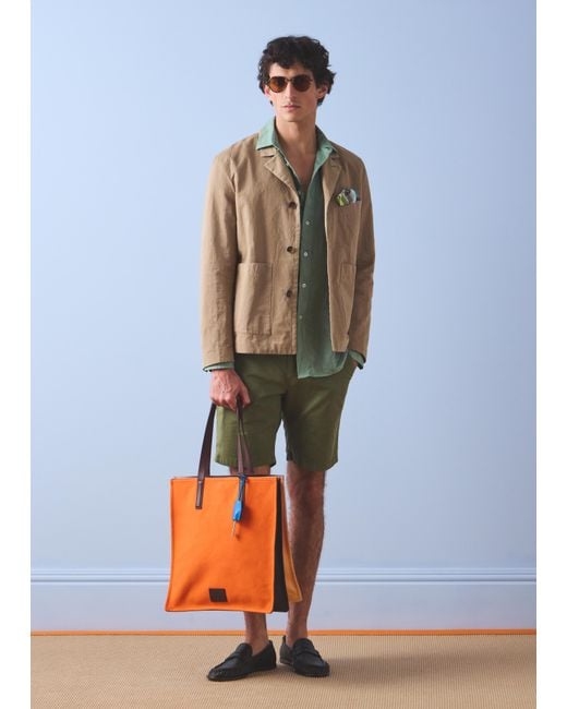 Paul Smith Green Regular-Fit Linen Shirt for men