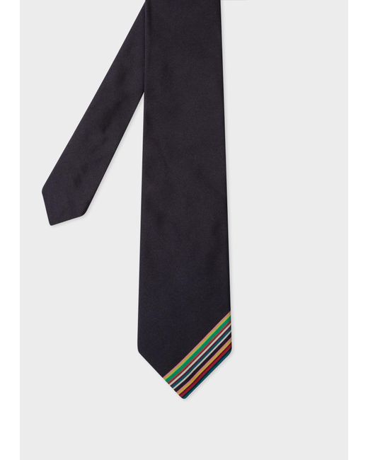Paul Smith Black Men Tie Placement Stripe for men