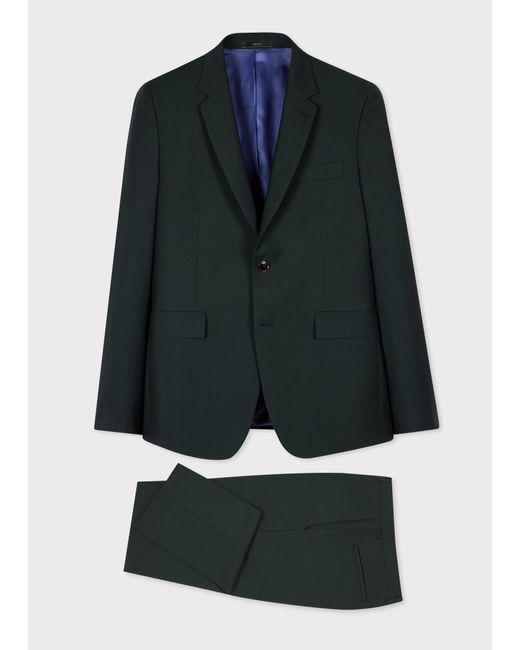 Paul Smith Blue The Kensington - Slim-fit Forest Green Wool-mohair Suit for men