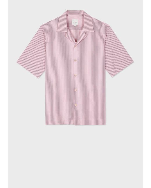 Paul Smith Pink Mens S/s Regular Fit Shirt for men