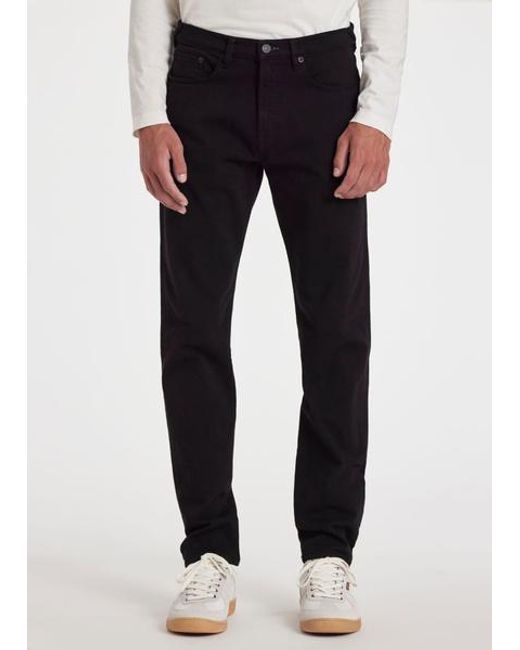 Paul Smith Paul Smith Tapered-fit Black Garment-dye Jeans for men
