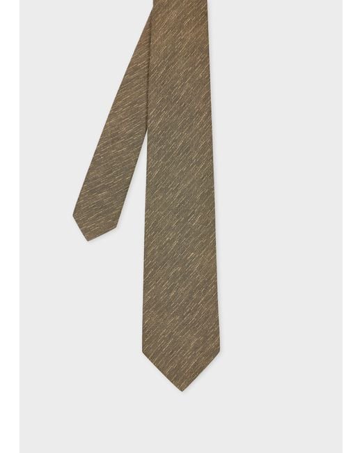 Paul Smith Natural Linen-Silk Blend Textured Tie for men