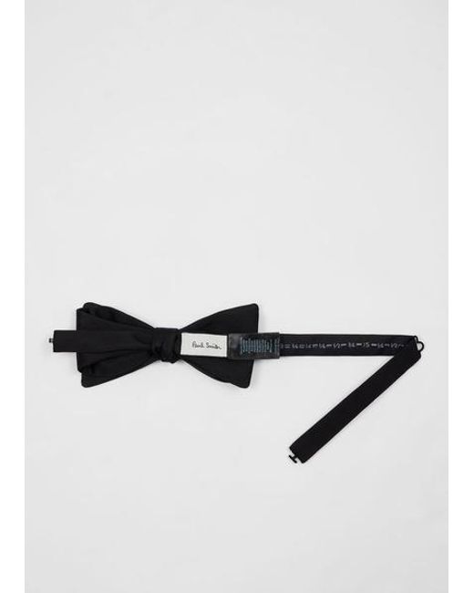 Paul Smith Black Plain Satin Bow Tie for men