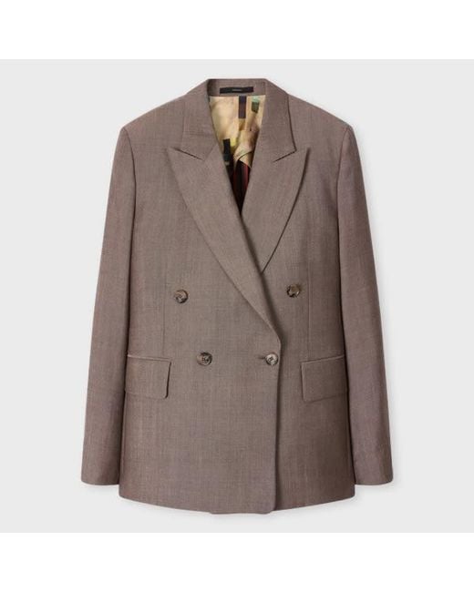 Paul Smith Brown Mohair-Wool Blazer
