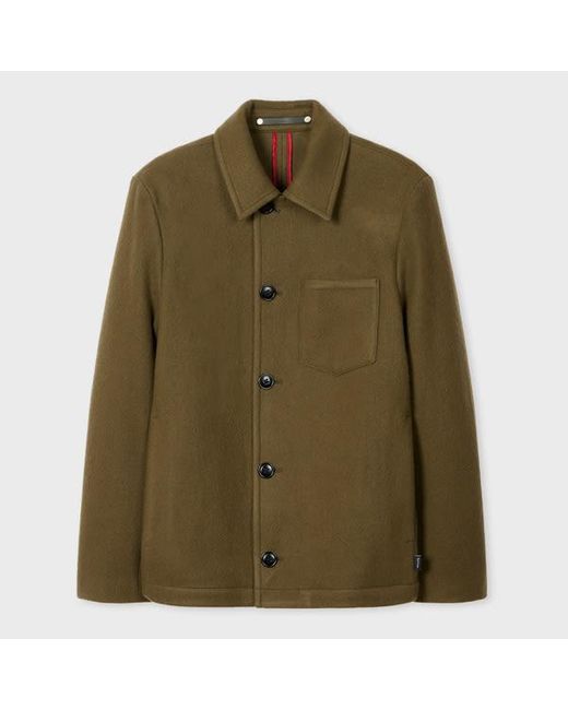 Paul Smith Green Khaki Recycled Wool-Blend Jacket for men