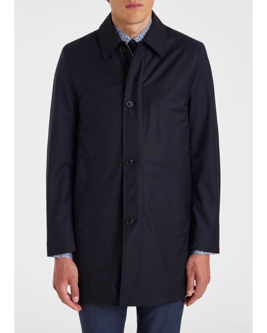 Paul Smith Blue Mens Regular Fit Coat With Gilet for men