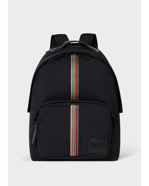Paul Smith Blue Black 'signature Stripe' Backpack for men