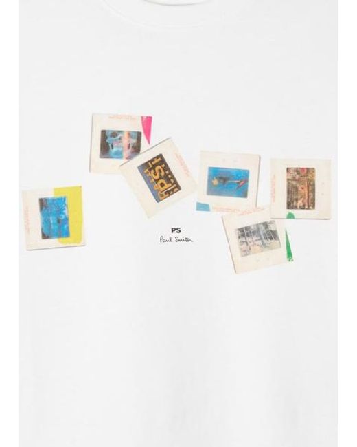 Paul Smith White 'Slides' T-Shirt for men