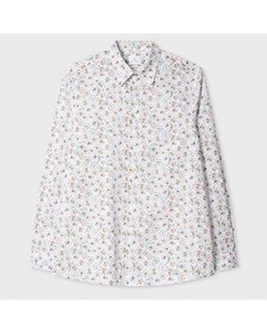 Paul Smith White 'Ferris Floral' Shirt for men