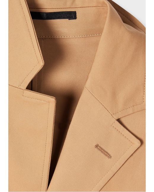 Paul Smith Natural Tan Fine Cotton-Twill Four Pocket Blazer for men