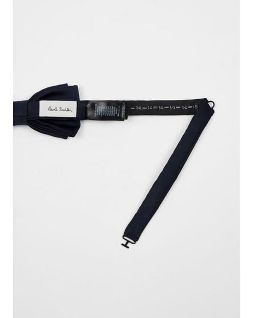 Paul Smith Blue Pre-Tied Satin Bow Tie for men