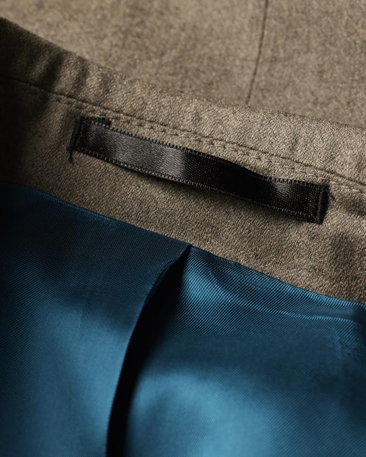Paul Smith Blue Tailored-Fit Oatmeal Overdyed Wool-Cashmere Flannel Blazer for men