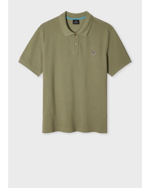 Paul Smith Green Organic Cotton Zebra Polo Shirt for men