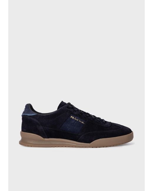 PS by Paul Smith Navy Suede 'dover' Trainers Blue for men