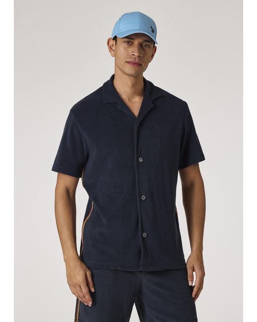 Paul Smith Blue Towelling Lounge Shirt L for men