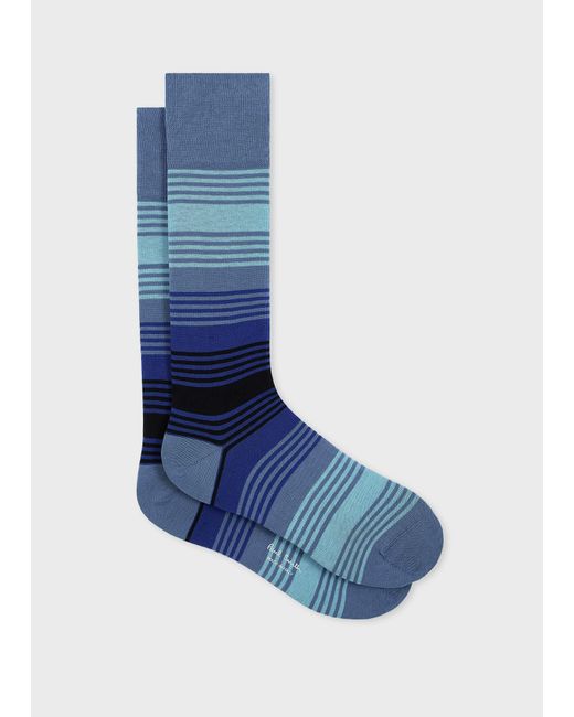 Paul Smith Blue Ombre Stripe Socks for men