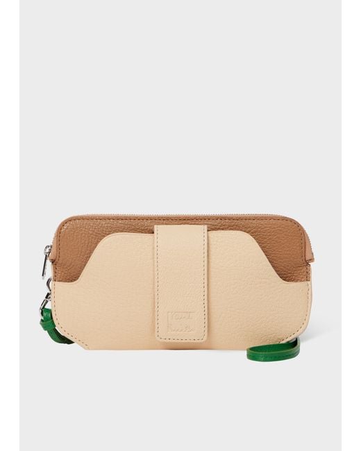 Paul Smith Natural Tan Leather Travel Pouch