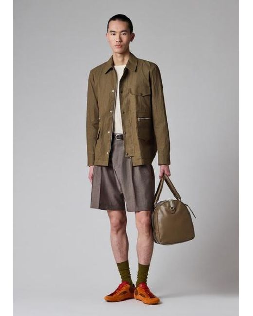 Paul Smith Green Khaki Linen Field Jacket for men