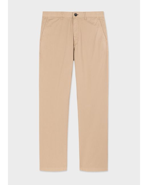 PS by Paul Smith Natural Mens Tapered Fit Stitched Chino for men