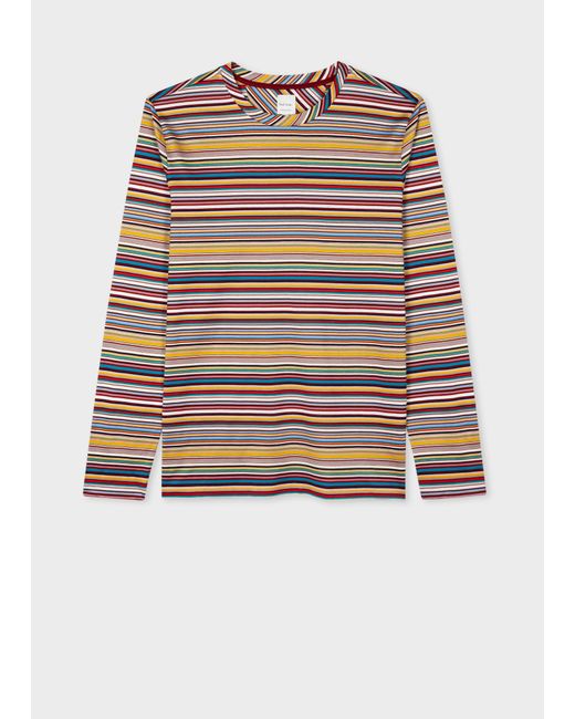 Paul Smith Multicolor Cotton 'signature Stripe' Long Sleeve T-shirt for men