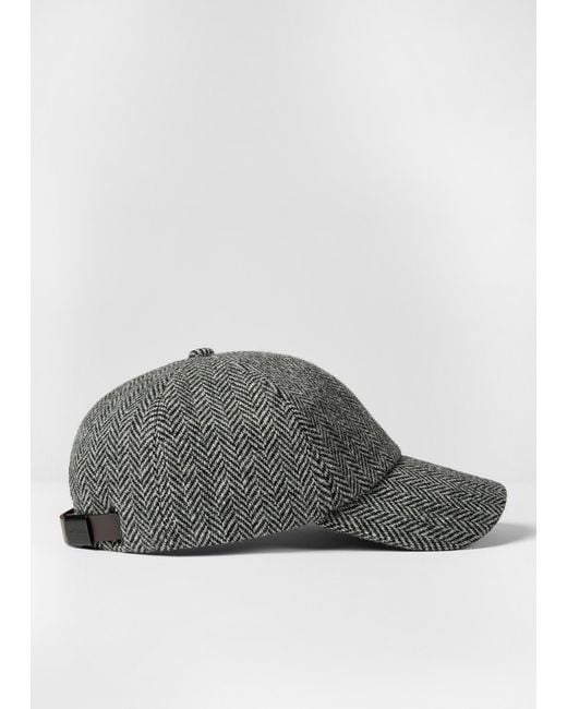 Paul Smith Gray Tweed Cap