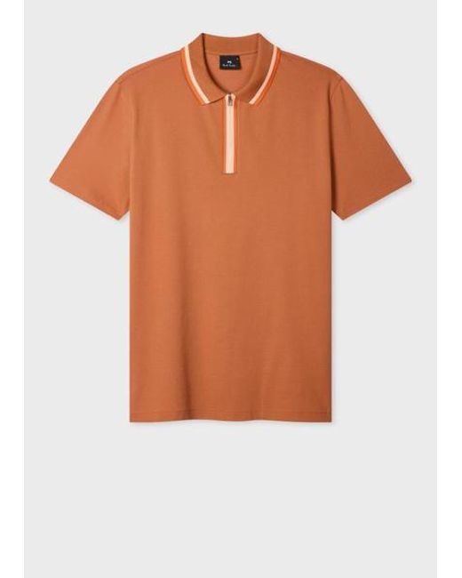 Paul Smith Multicolor Contrast Tipping Zip Polo Shirt for men