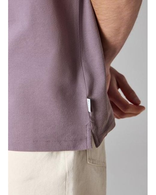 Paul Smith Purple Contrast Tipping Zip Polo Shirt for men