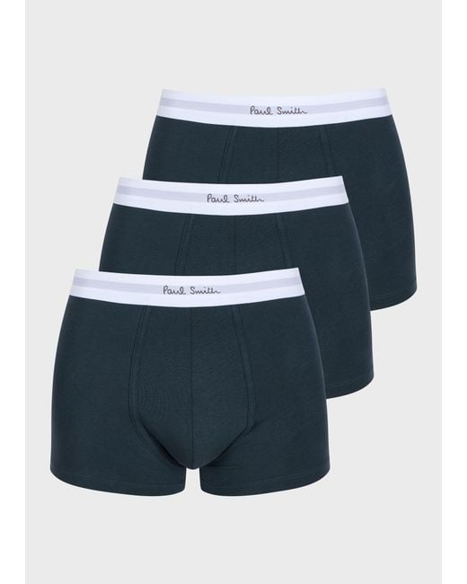Paul Smith Blue Classic Boxer Briefs Three Pack for men