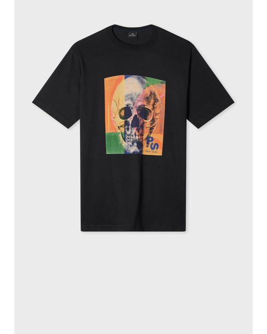 Paul Smith Black 'Skull Square' T-Shirt for men