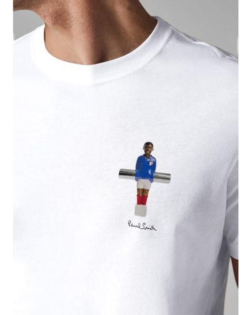 Paul Smith White 'Table Football' Print T-Shirt for men