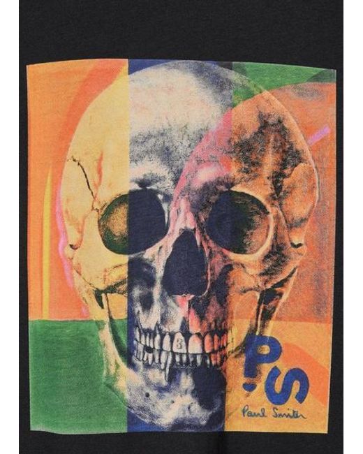 Paul Smith Black 'Skull Square' T-Shirt for men