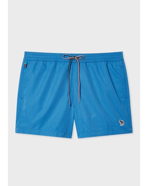 Paul Smith Blue Zebra Logo Swim Shorts for men