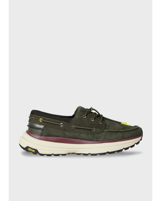 Paul Smith Green Khaki Suede 'Cruze' Shoes for men