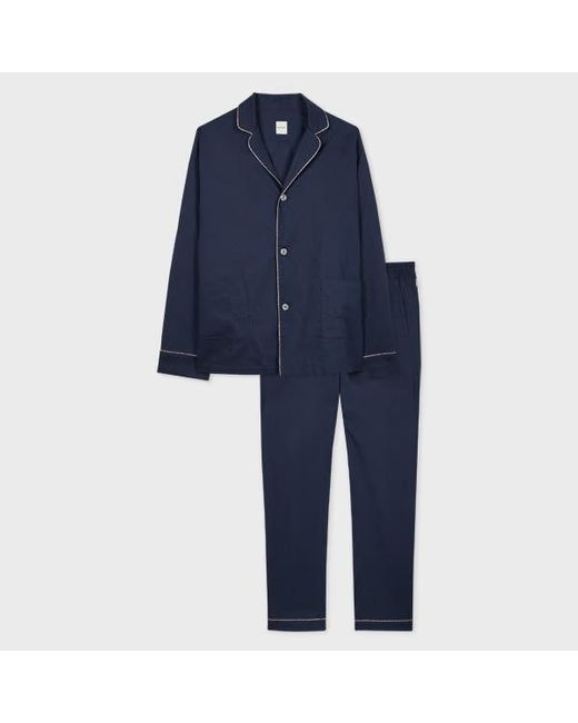 Paul Smith Blue 'Signature Stripe' Trim Pyjama Set for men