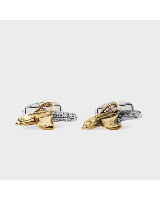 Paul Smith Metallic 'Banana' Cufflinks for men