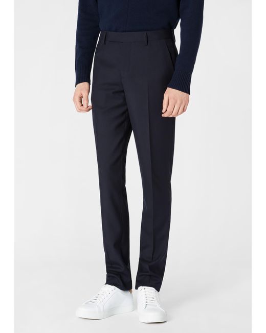 Paul Smith Slim-fit Navy Wool 'a Suit To Travel In' Trousers Blue for men