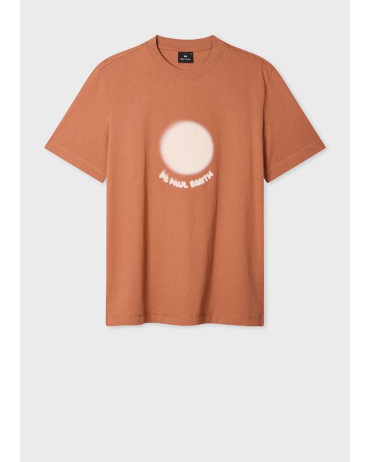 Paul Smith Brown Rust 'Sun Spot' Print T-Shirt for men