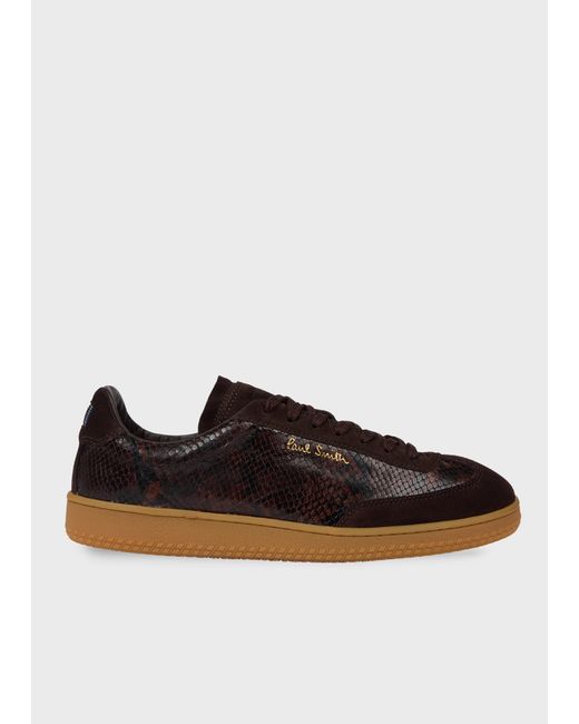 Paul Smith Black Snake Print 'Como' Trainers for men