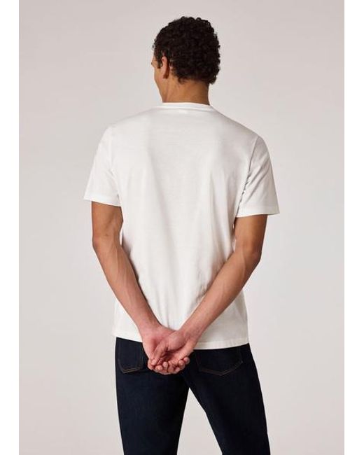 Paul Smith White 'Cactus' Print T-Shirt for men